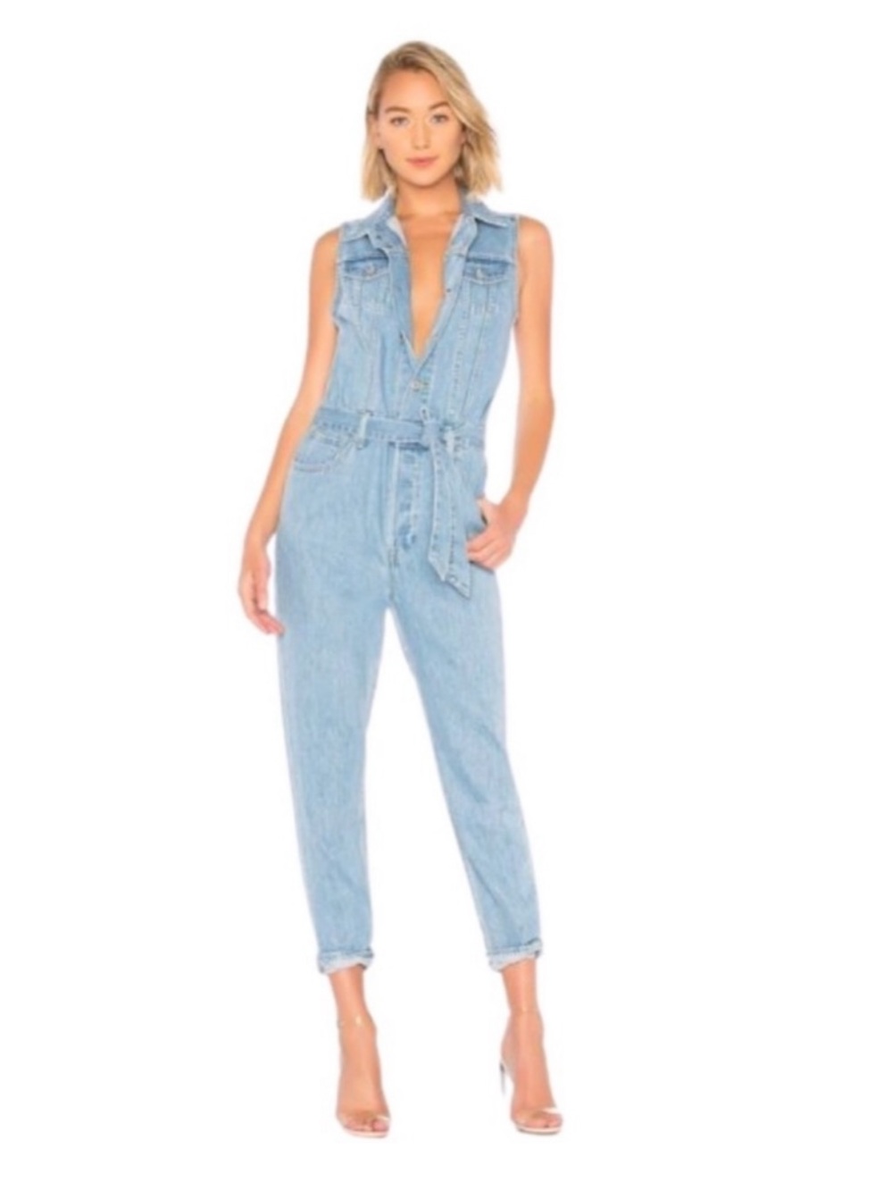 Levi’s Denim Sleeveless Jumpsuit Light Wash Size Large